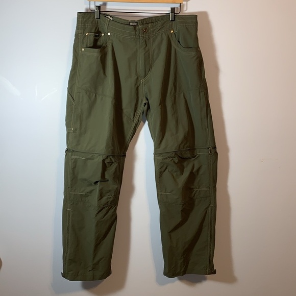 Kuhl liberator stealth Convertable zip off system pants cabin gray green 38 x 30 - Picture 3 of 10